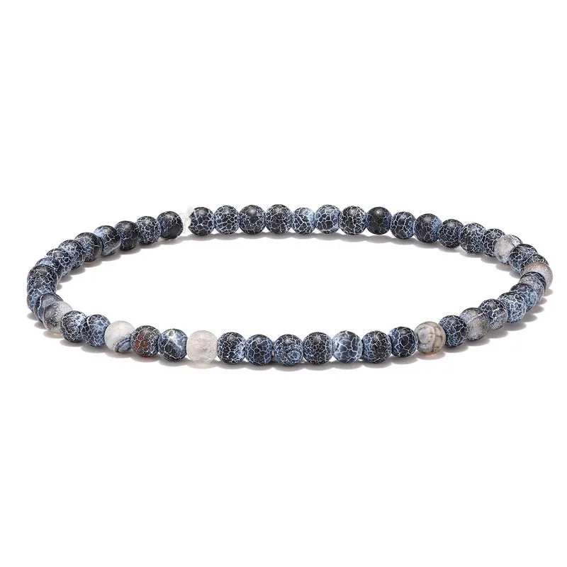 3-delige Heren Armbandenset Boeddha Touwketting met Blauwe Natuursteen & Kralen by Tresora