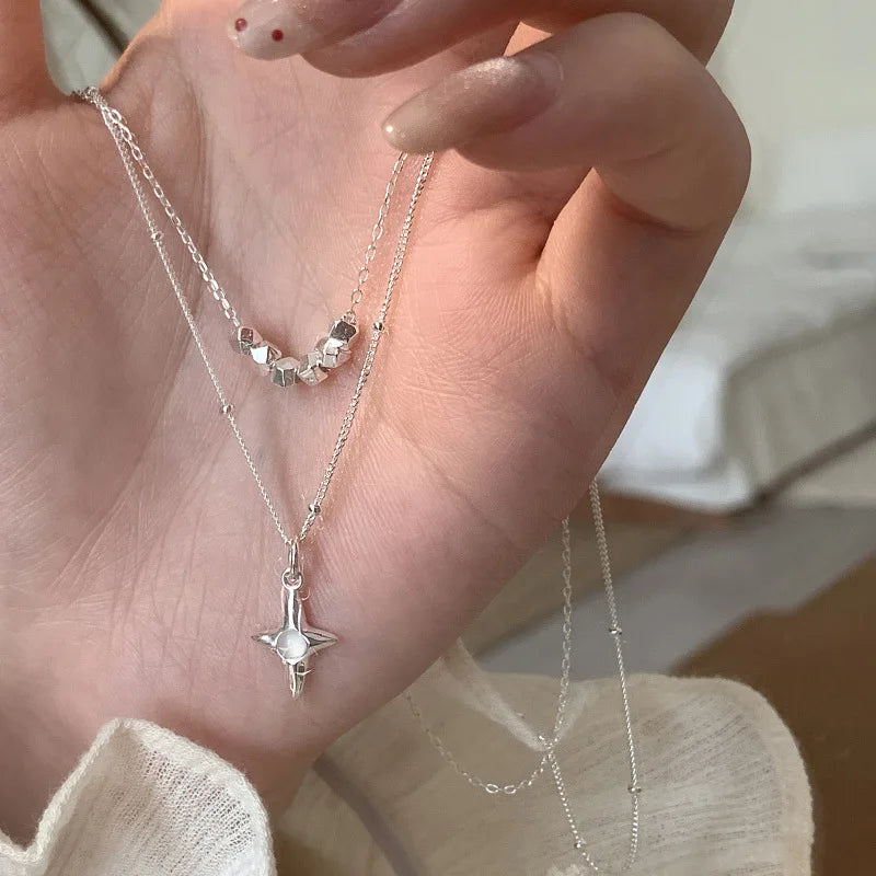 925 Zilver Parel Hanger Ketting Elegante Dunne Ketting voor Dames | Tresora