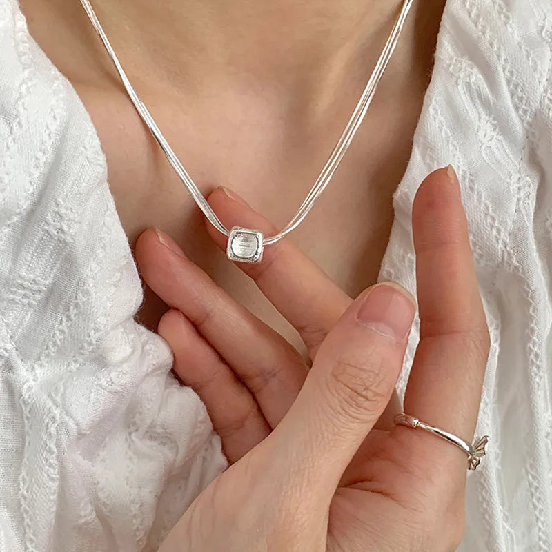 925 Zilver Parel Hanger Ketting Elegante Dunne Ketting voor Dames | Tresora