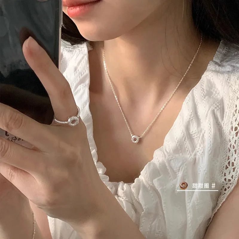 925 Zilver Parel Hanger Ketting Elegante Dunne Ketting voor Dames | Tresora