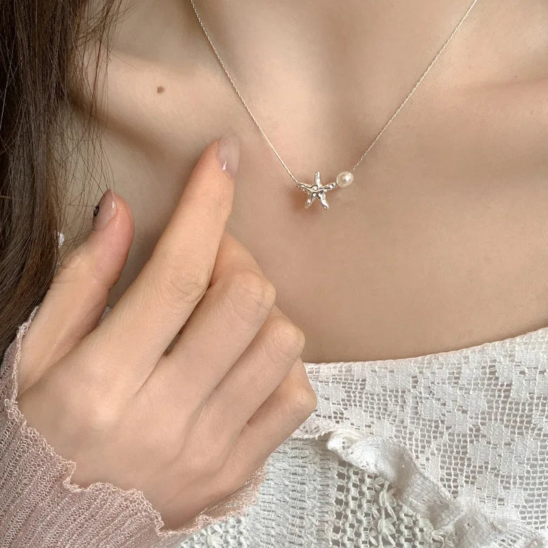 925 Zilver Parel Hanger Ketting Elegante Dunne Ketting voor Dames | Tresora