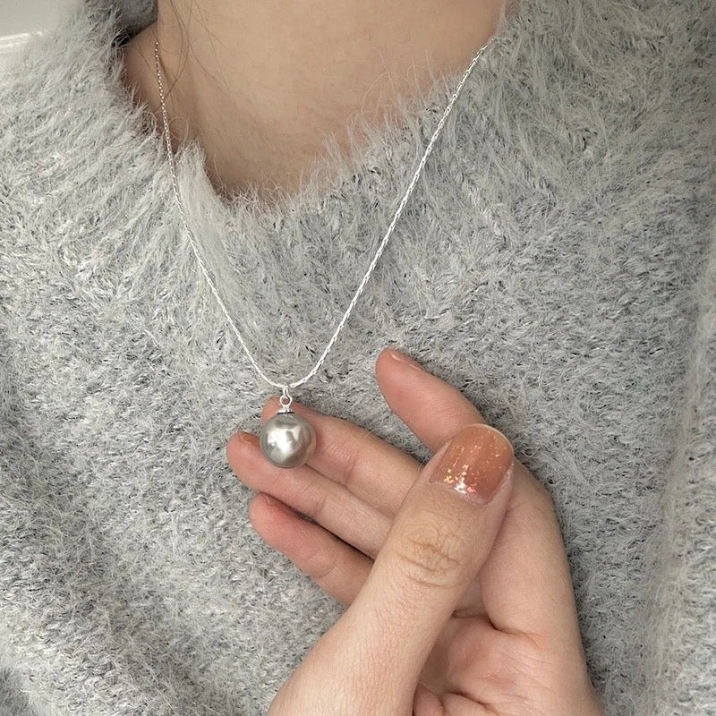 925 Zilver Parel Hanger Ketting Elegante Dunne Ketting voor Dames | Tresora