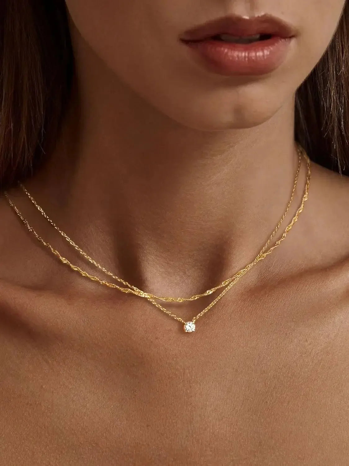 Diamanten Dames Ketting – Verguld K-Goud/Zilver Choker by Tresora